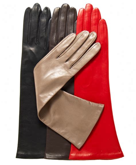 Dents Long Black Leather Opera Gloves Opera Unlined Leather Gloves