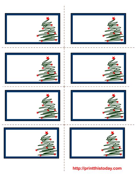 printable christmas labels  trees