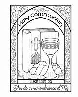 Communion Bible Reconciliation Host Colorare Comunione Decorazioni 5x11 sketch template