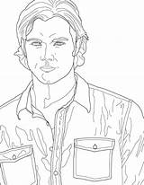 Supernatural Coloring Sam Winchester Pages Drawing Etsy Smith Castiel Items Book Drawings Getcolorings Similar Color Adult Printable Template sketch template