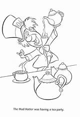 Coloring Tea Party Mad Hatter Pages Alice Wonderland Boston Drawing Hatters Having Disney Cartoon Color Colorluna Printable Drawings Getcolorings Fancy sketch template