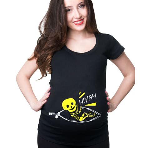 Maternity Funny Shirts Skull Designs Pregnancy T Shirts For Pregnant