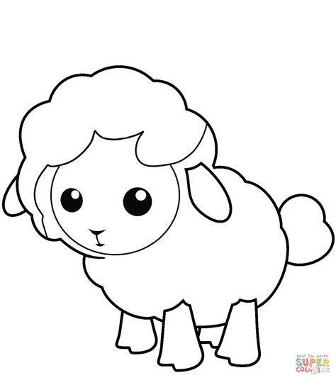 cute  lamb coloring page  printable coloring pages