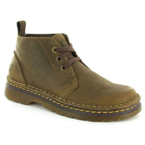 dr martens reed mens leather chukka boot dark taupe brown casual boots  scorpio shoes uk