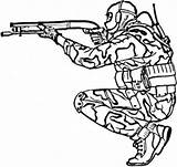 Kleurplaten Leger Sniper Guard Bestappsforkids Topkleurplaat Getcolorings Getdrawings Coloringhome Rifle sketch template