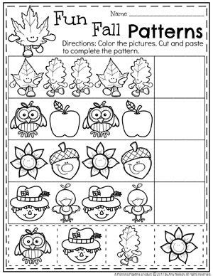 fall preschool unit planning playtime preschool patterns fall