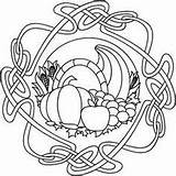 Mabon Coloring Wheel Pagan Wiccan sketch template