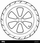 Tire Car Symbol Alamy Truck Cart sketch template