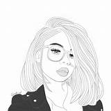 People Sketches Sketch Girl Hipster Coloring Pages Drawing Outline Paintingvalley Cool sketch template