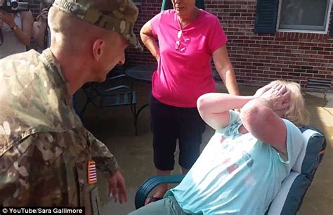 blindfolded mother is shocked by us soldier son s return
