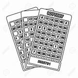 Lottery Tickets Drawing Ticket Chance Gambling Jackpot Win Casino Raffle Template Stock Vector Getdrawings Symbol Single Icon Style Illustration Kasino sketch template