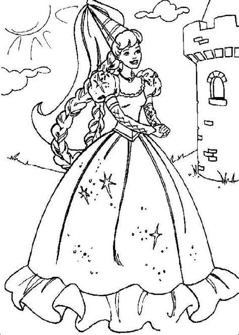 barbie dolls coloring sheets  kids girls cartoon coloring pages
