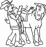 Cowboy Coloring Pages Kids Clipart Vintage Library Popular Purplekittyyarns sketch template