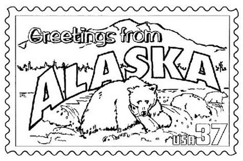 alaska state coloring page coloring page book
