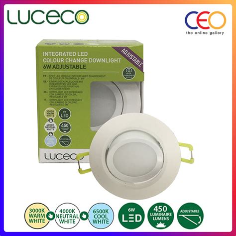 luceco integrated led colour change downlight  adjustable edlacc