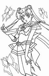 Coloring Tsuki Sailormoon Everfreecoloring Usagi sketch template