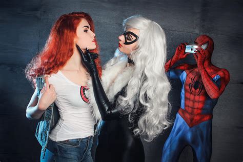 Spider Man Black Cat Mary Jane Cosplay Marvel By Agflower