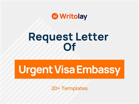 urgent visa request letter  embassy  templates writolay