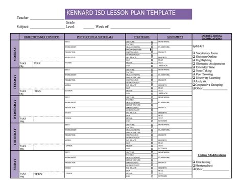 weekly lesson plan template preschool perfect template ideas