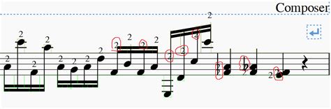 incorrect fingering text position musescore