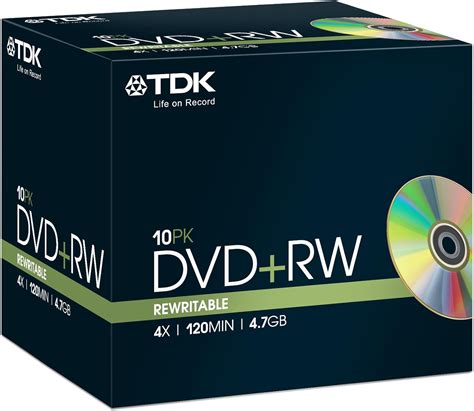 Tdk Dvd Rw Recordable Disk Rewritable Cased 4x Speed 120min 4 7gb Ref