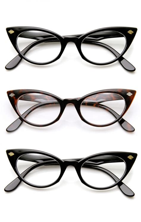 womens fashion 60 s era leaf accent clear lens cat eye glasses