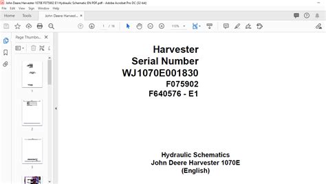 john deere  harvester head hydraulic schematic manual   heydownloads