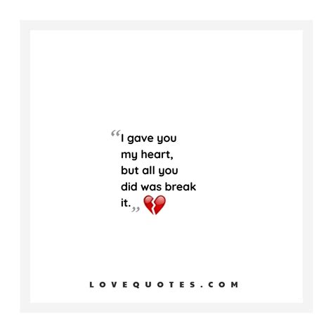 I Gave You My Heart Love Quotes