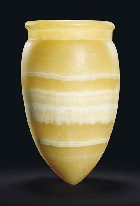 egyptian alabaster jar  kingdom   dynasty circa