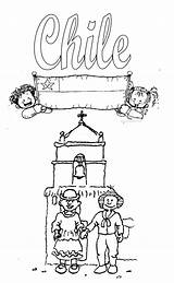 Chile Patrias Iglesia sketch template