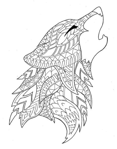 wolf coloring page animal coloring pages wolf colors mandala