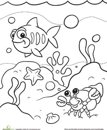sea coloring page coloring  kids  read