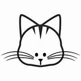 Cat Coloring Kitten Face Pages Surfnetkids sketch template