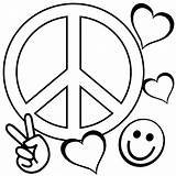 Peace Coloring Pages Kids Heart Sign Sheets Printable Print Girls Choose Board Disney sketch template