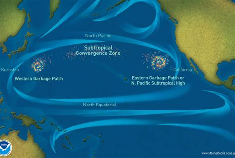 north pacific garbage patch satellite image
