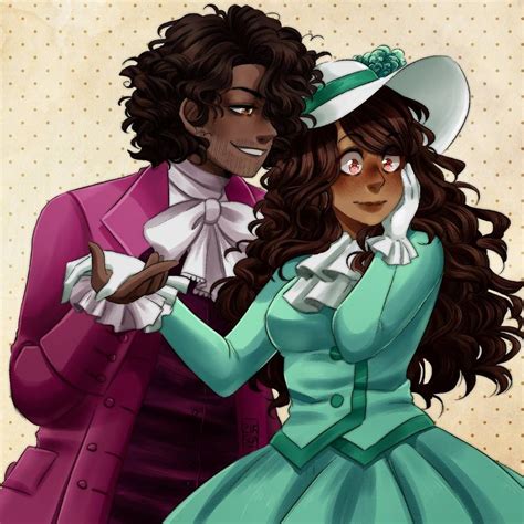 a commission i made for kannapop287 ♡♡♡ they are jefferson fron hamilton and she is an oc of