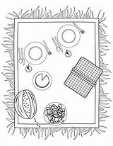 Picnic Coloring Pages Basket Blanket Make Clipart Color Summertime Beach Takes Fun Popsicles Getdrawings Number Library Skills Makeandtakes Popular sketch template