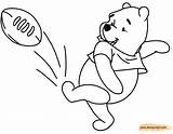 Coloring Pooh Pages Winnie Football Sports Disneyclips Playing sketch template