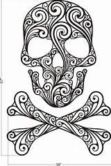 Coloring Skulls Girly Crossbones Stencils Mandalas Outlines Punk Skelett Mexicanos Silhouette Coloringhome Getcolorings Doodles Teenagers Designlooter Malvorlage Tatuagem Calaveras Wandtattoo sketch template