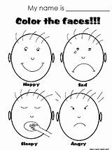 Worksheets Happy Emotions Coloring Face Preschool Pages Faces Sad Emotion Worksheet Kids Color Kindergarten Feelings Printable Angry Activities Emociones Para sketch template