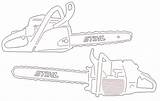Dxf Chainsaw sketch template
