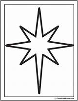 Star Coloring Pages Christmas Stars Outline Printable Color Simple Colorwithfuzzy Pdf Shape sketch template