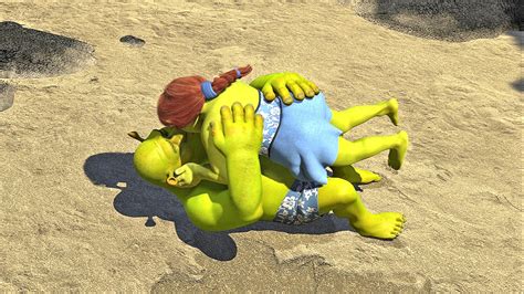 Image Shrek And Fiona Lying Down Kiss  Wikishrek