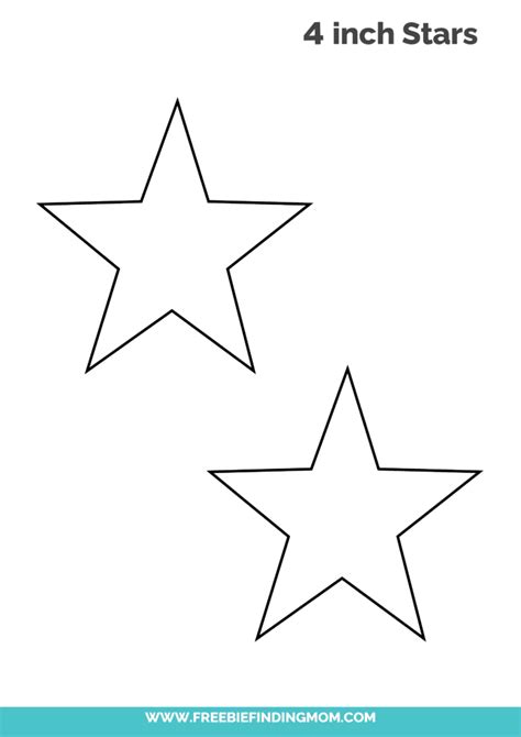 printable star templates freebie finding mom