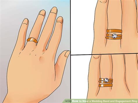 proper   wear wedding band  engagement ring wedding rings