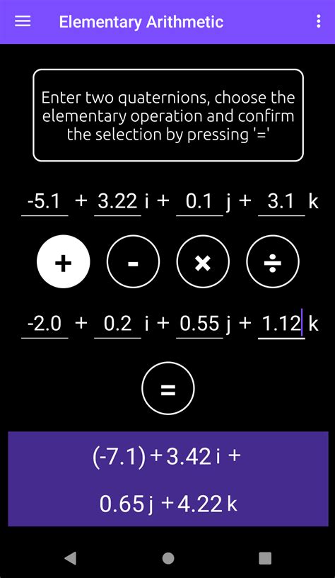 github lenalibonquaternion calculator  android calculator app  quaternions