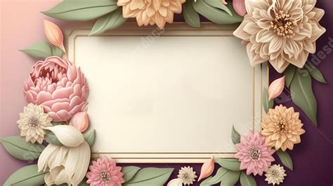 mothers day flowers border vintage powerpoint background    slidesdocs