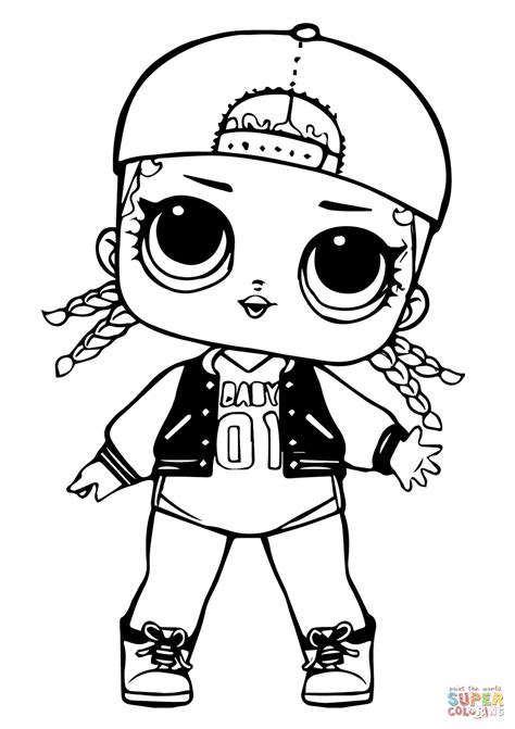 lol doll mc swag coloring page  printable coloring pages lol dolls