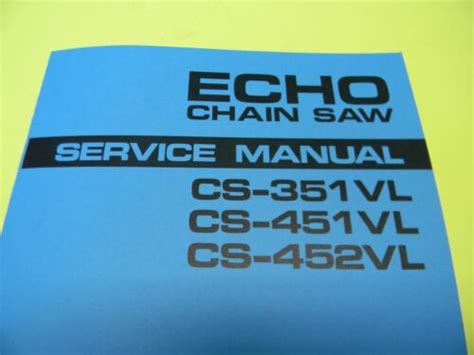 echo cs vl cs vl cs vl chainsaw service manual mand ebay