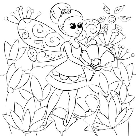 flower fairy coloring pages printable